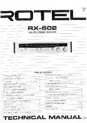 Service manual Rotel RX-602 ― Manual-Shop.ru