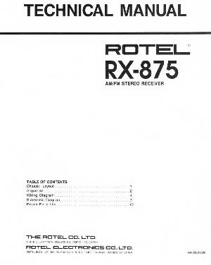 Сервисная инструкция Rotel RX-875 ― Manual-Shop.ru
