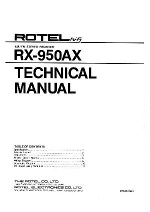 Service manual Rotel RX-950AX ― Manual-Shop.ru