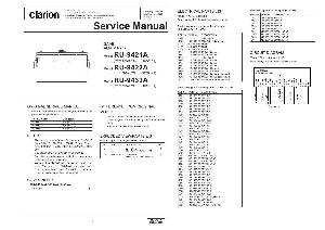 Сервисная инструкция Clarion RU-9421A, 9422A, 9433A ― Manual-Shop.ru