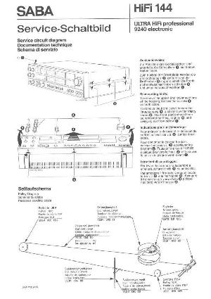Сервисная инструкция Saba 9240, HIFI-144 ― Manual-Shop.ru