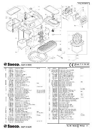 Сервисная инструкция Saeco SUP-018DR-PARTS ― Manual-Shop.ru