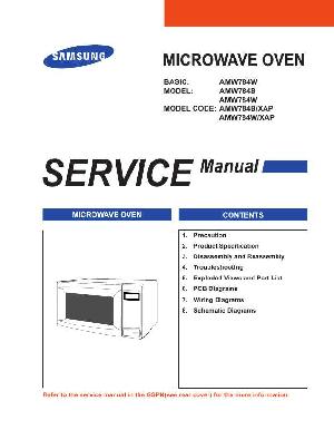 Сервисная инструкция Samsung AMW-784W ― Manual-Shop.ru