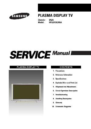 Сервисная инструкция Samsung HPL6315X XAA, D52A ― Manual-Shop.ru