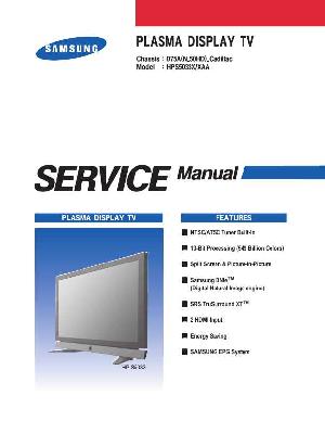 Сервисная инструкция Samsung HPS-5033, D75A ― Manual-Shop.ru