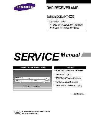 Сервисная инструкция Samsung HT-Q20, HT-TQ22, HT-TQ25, HT-THQ22, HT-THQ25, HT-KQ20, HT-TKQ25, HT-WQ20 ― Manual-Shop.ru