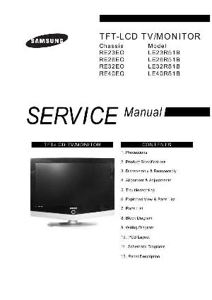 Сервисная инструкция Samsung LE-23R51B, LE-26R51B, LE-32R51B, LE-40R51B ― Manual-Shop.ru