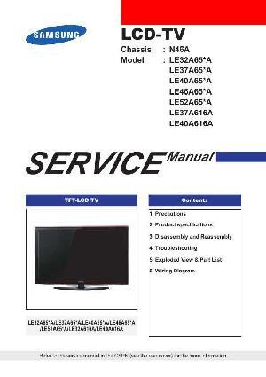Сервисная инструкция Samsung LE-52A656A, N46A, NO, SCHEM ― Manual-Shop.ru