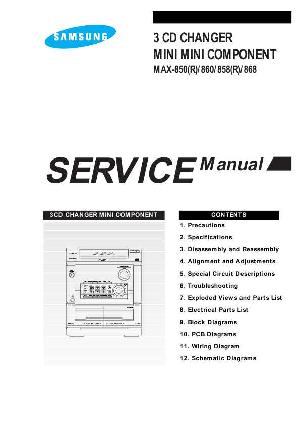 Сервисная инструкция Samsung MAX-850, MAX-860, MAX-858, MAX-868 ― Manual-Shop.ru