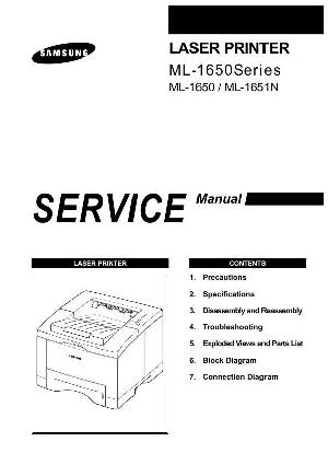 Сервисная инструкция Samsung ML-1650, ML-1651N  ― Manual-Shop.ru