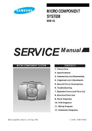 Сервисная инструкция Samsung MM-16 ― Manual-Shop.ru