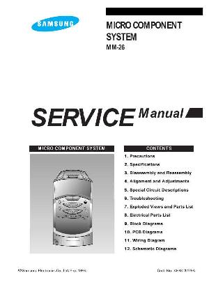 Сервисная инструкция Samsung MM-26 ― Manual-Shop.ru