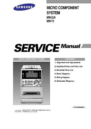 Сервисная инструкция Samsung MM-ZJ5, MM-T5 ― Manual-Shop.ru
