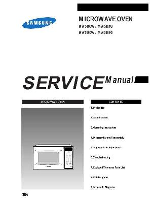 Service manual Samsung MW5480W, MW5481G, MW5380W, MW5381G ― Manual-Shop.ru