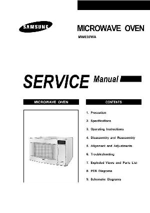 Сервисная инструкция Samsung MW-630WA ― Manual-Shop.ru