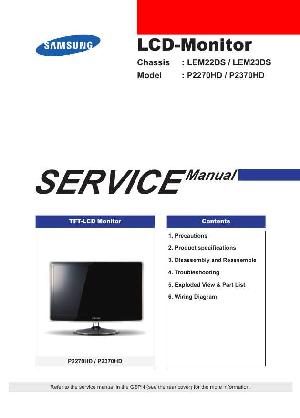 Сервисная инструкция Samsung P2270HD, P2370HD ― Manual-Shop.ru
