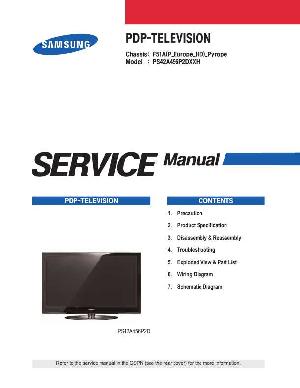 Сервисная инструкция Samsung PS-42A456P2DXXH, F51A ― Manual-Shop.ru