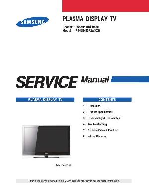 Сервисная инструкция Samsung PS-42B430P2, F65A NO-SCHEM ― Manual-Shop.ru