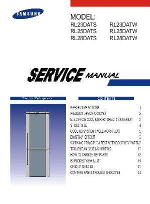 Сервисная инструкция Samsung RL-23DATS, RL-25DATS, RL-28DATS, DATW ― Manual-Shop.ru