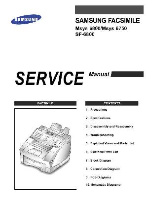 Сервисная инструкция Samsung SF-6800 ― Manual-Shop.ru
