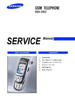 Сервисная инструкция Samsung SGH-E850 ― Manual-Shop.ru