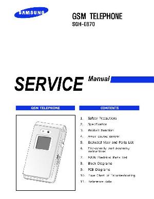 Service manual Samsung SGH-E870 ― Manual-Shop.ru