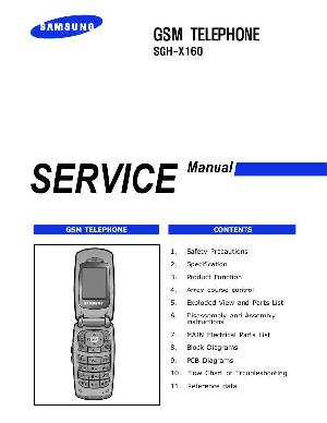 Сервисная инструкция Samsung SGH-X160 ― Manual-Shop.ru