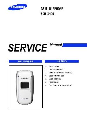 Сервисная инструкция Samsung SGH-X490 ― Manual-Shop.ru