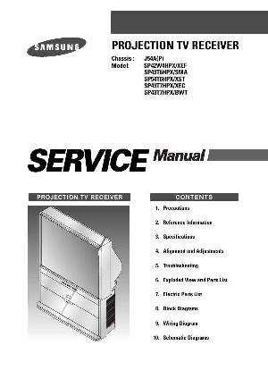 Сервисная инструкция Samsung SP-42W4, SP-43T6, SP-43T7, SP-54T6, шасси J54A(P) ― Manual-Shop.ru