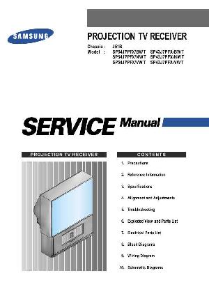Сервисная инструкция Samsung SP-43J7PFX, SP-54J7PFX ― Manual-Shop.ru