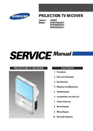 Сервисная инструкция Samsung SP-43T7, SP-54T6, SP-62T6, шасси J53A(P) ― Manual-Shop.ru