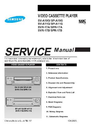 Сервисная инструкция Samsung SV-A10G, SV-A11G, SVR-17A, SVR-17B, SP-A10G, SP-A11G, SPR-17A, SPR-17B ― Manual-Shop.ru