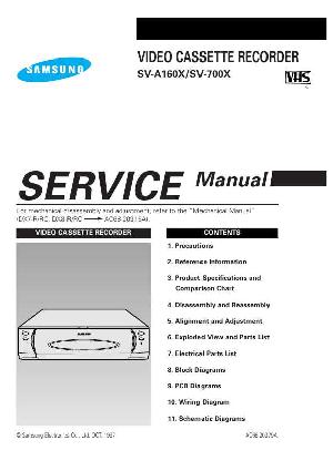 Сервисная инструкция Samsung SV-A160X, SV-700X ― Manual-Shop.ru