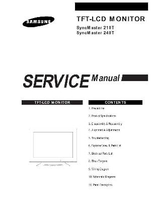 Сервисная инструкция Samsung Syncmaster 210T, 240T ― Manual-Shop.ru