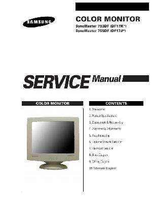 Сервисная инструкция Samsung Syncmaster 753DF, 755DF ― Manual-Shop.ru