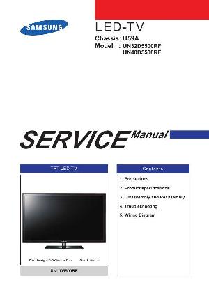 Сервисная инструкция Samsung UN-32D5500RF, UN-42D5500RF U59A NO-SCHEM ― Manual-Shop.ru