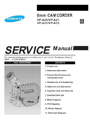 Сервисная инструкция Samsung VP-A20, VP-A21, VP-A22, VP-A23 ― Manual-Shop.ru