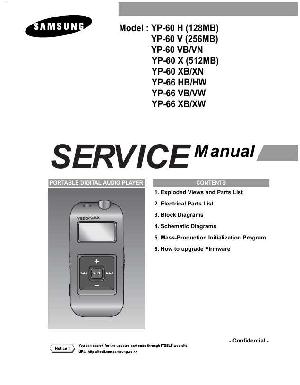 Сервисная инструкция Samsung YP-66 ― Manual-Shop.ru