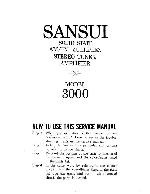 Сервисная инструкция Sansui 3000