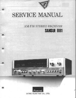 Сервисная инструкция Sansui 881 ― Manual-Shop.ru