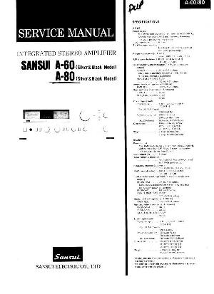Сервисная инструкция Sansui A-60, A-80 ― Manual-Shop.ru