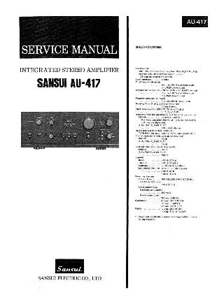 Сервисная инструкция Sansui AU-417 ― Manual-Shop.ru