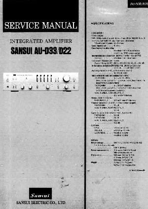 Сервисная инструкция Sansui AU-D22, AU-D33 ― Manual-Shop.ru