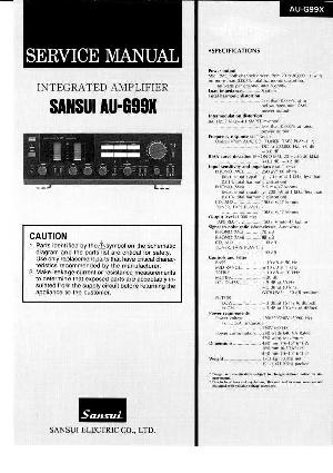 Сервисная инструкция Sansui AU-G99X ― Manual-Shop.ru