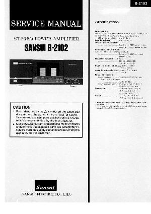 Сервисная инструкция Sansui B-2102 ― Manual-Shop.ru