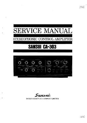 Сервисная инструкция Sansui CA-303 ― Manual-Shop.ru