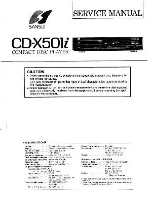 Сервисная инструкция Sansui CD-X501I ― Manual-Shop.ru