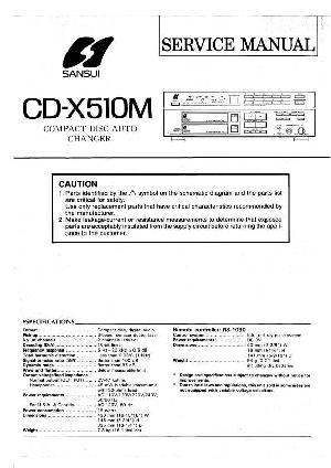 Сервисная инструкция Sansui CD-X510M ― Manual-Shop.ru