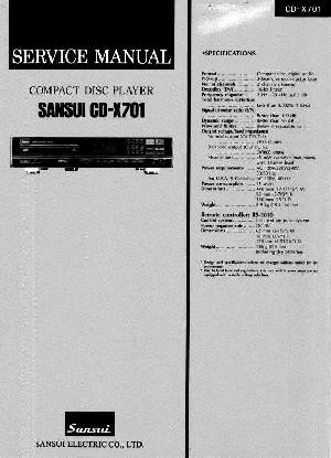 Сервисная инструкция Sansui CD-X701 ― Manual-Shop.ru