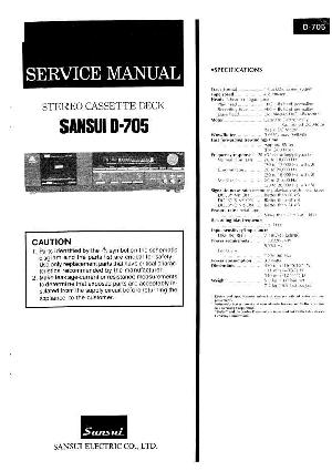 Сервисная инструкция Sansui D-705 ― Manual-Shop.ru